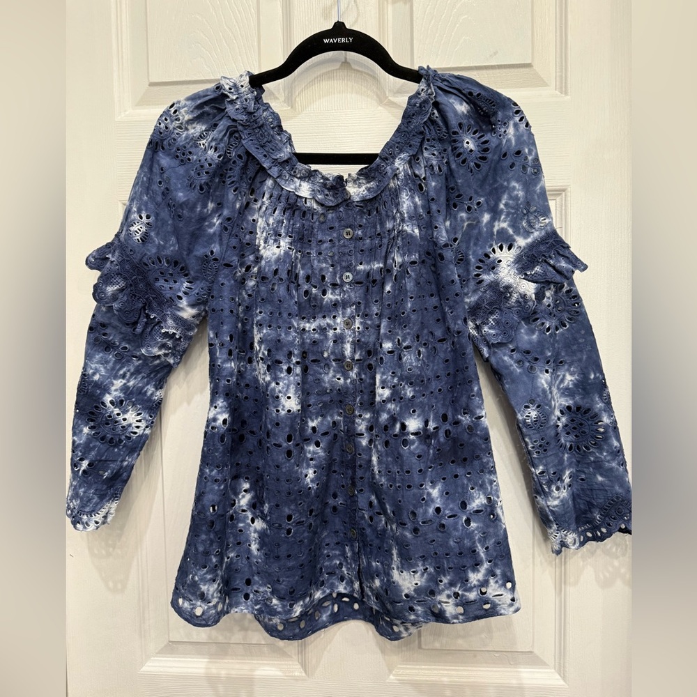 Loveshackfancy xs eyelet blouse